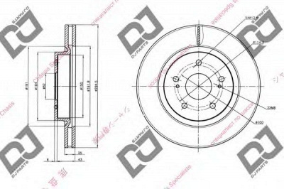 DJ PARTS bd1411 -  Тормозной диск